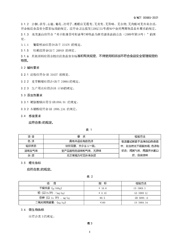 Q/MZT 0008S-2021 标准预览