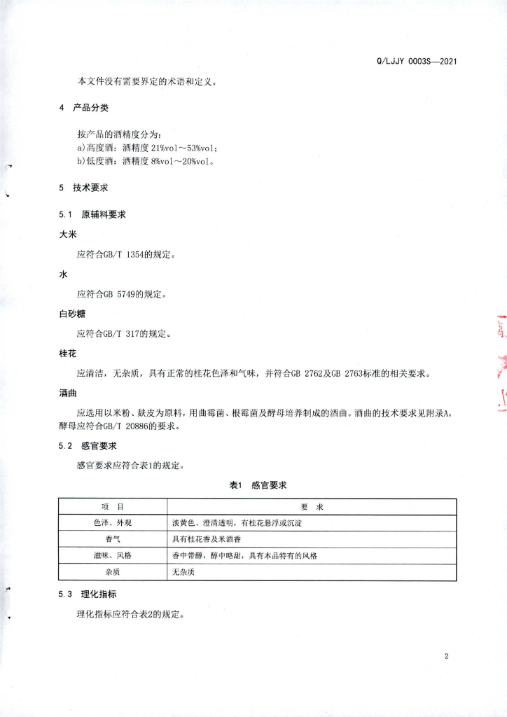 Q/LJJY 0003S-2021 标准预览