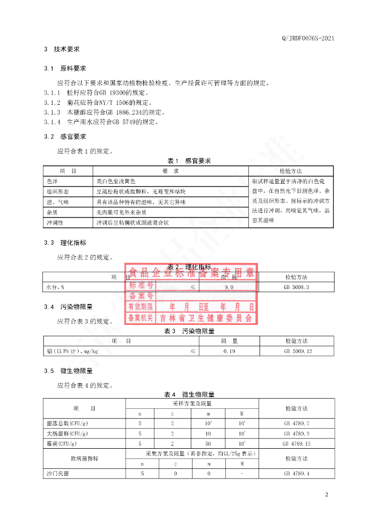 Q/JRDF 0076S-2021 标准预览