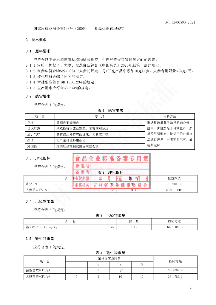 Q/JRDF 0050S-2021 标准预览