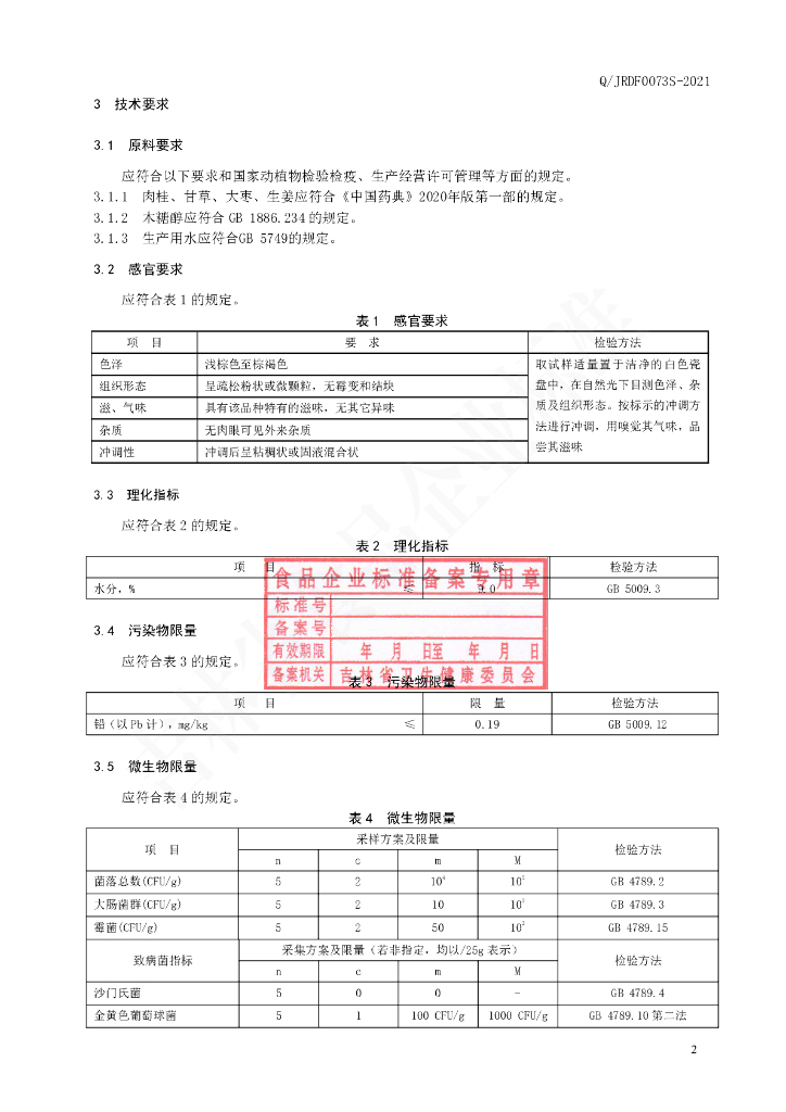 Q/JRDF 0073S-2021 标准预览