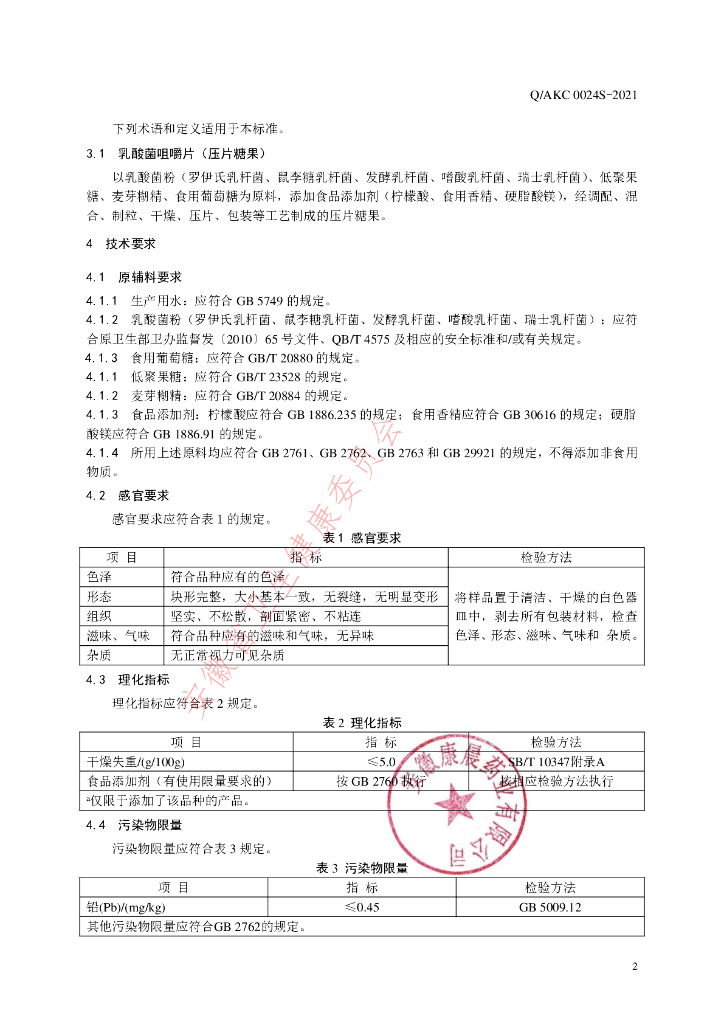 Q/AKC 0024S-2021 标准预览