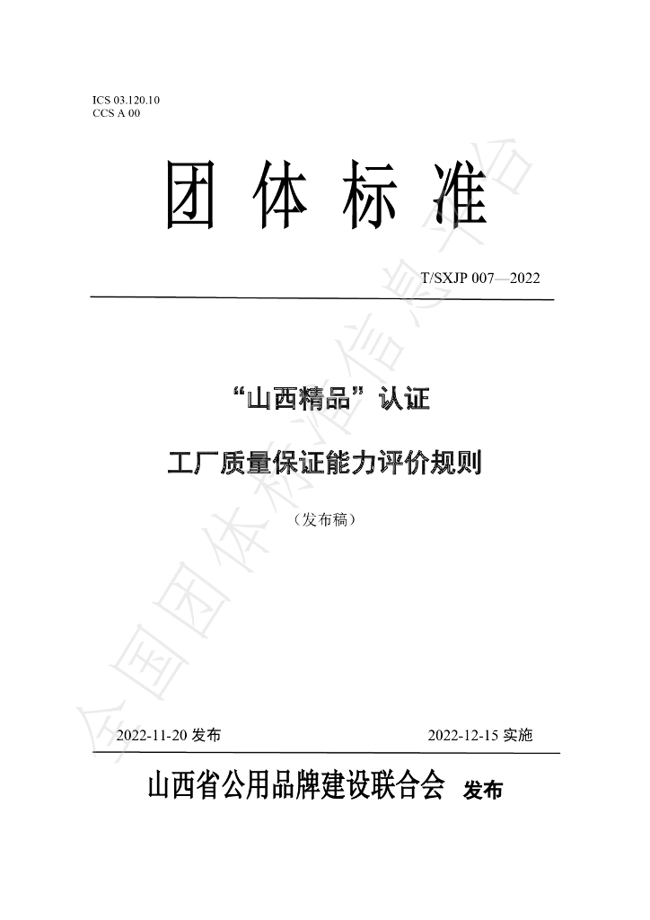 T/SXJP 007-2022 标准预览