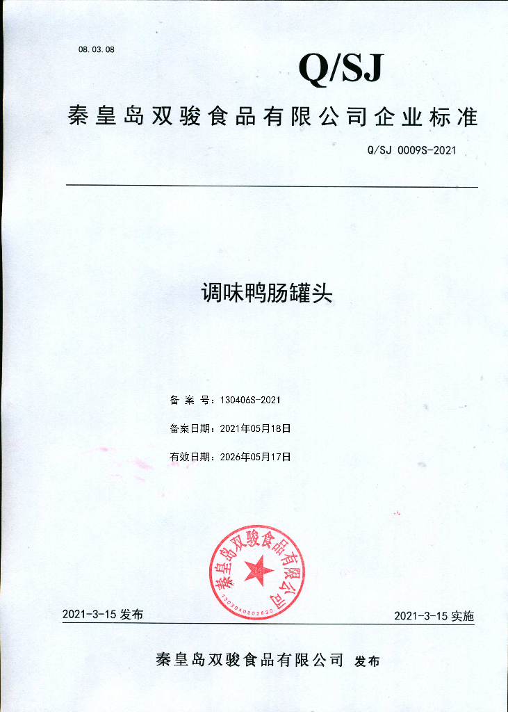 Q/SJ 0009S-2021 标准预览