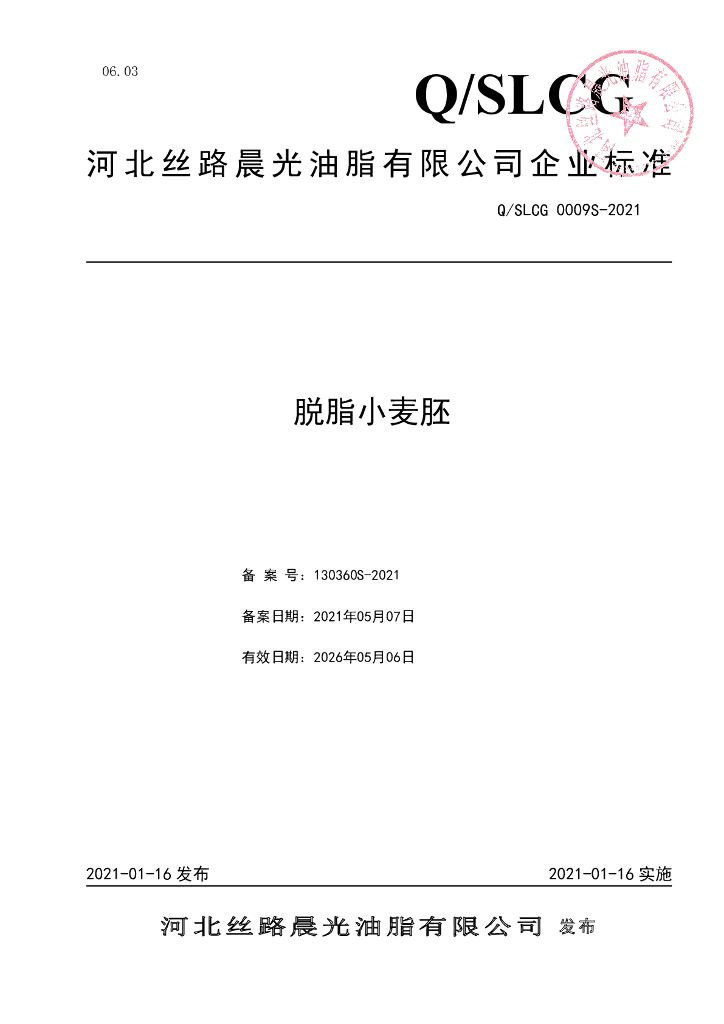 Q/SLCG 0009S-2021 标准预览