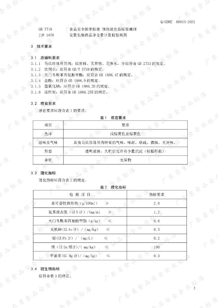 Q/GDHZ 0001S-2021 标准预览