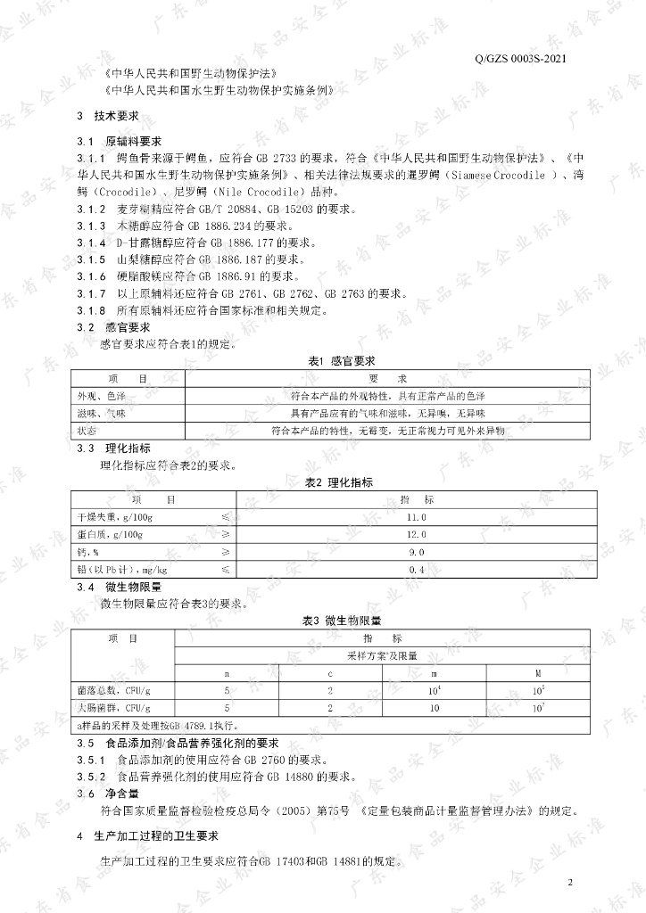 Q/GZS 0003S-2021 标准预览