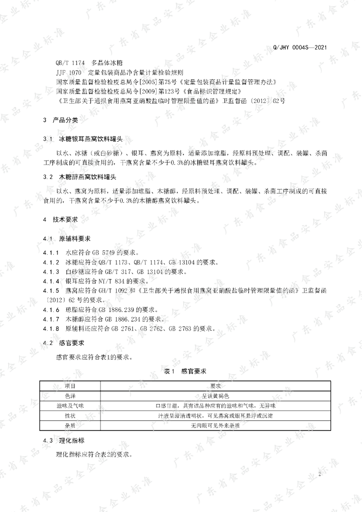 Q/JHY 0004S-2021 标准预览