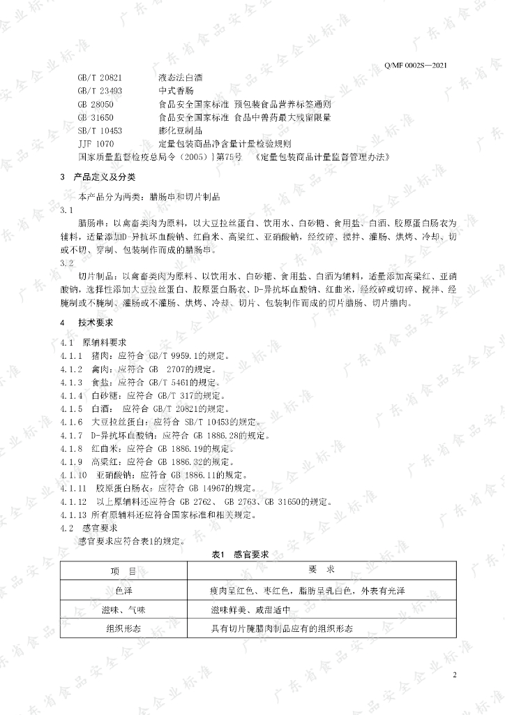 Q/MF 0002S-2021 标准预览