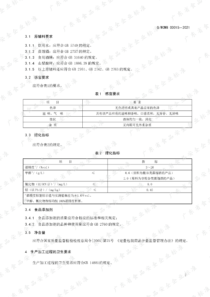 Q/WCMB 0001S-2021 标准预览