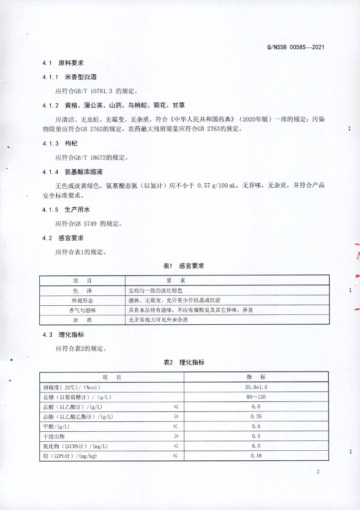 Q/NSSB 0058S-2021 标准预览
