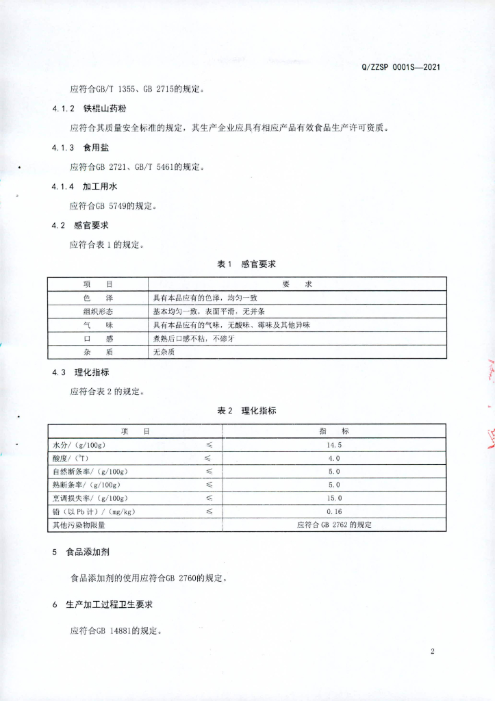 Q/ZZSP 0001S-2021 标准预览