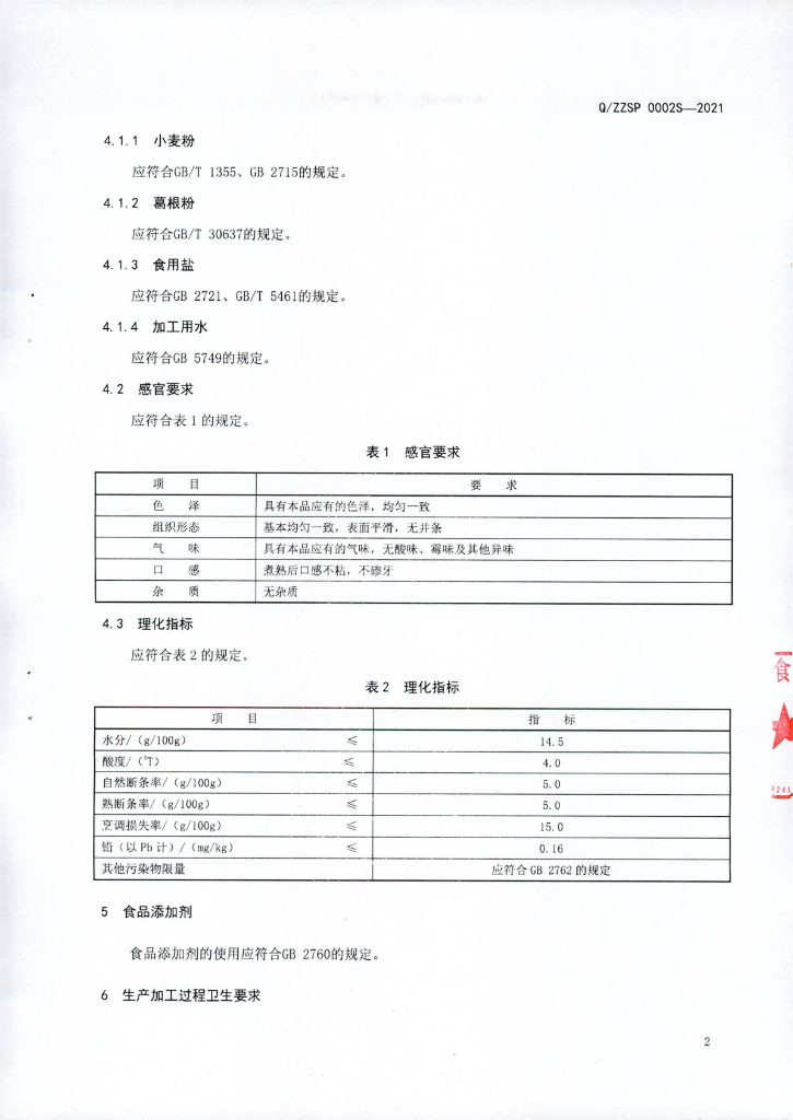 Q/ZZSP 0002S-2021 标准预览