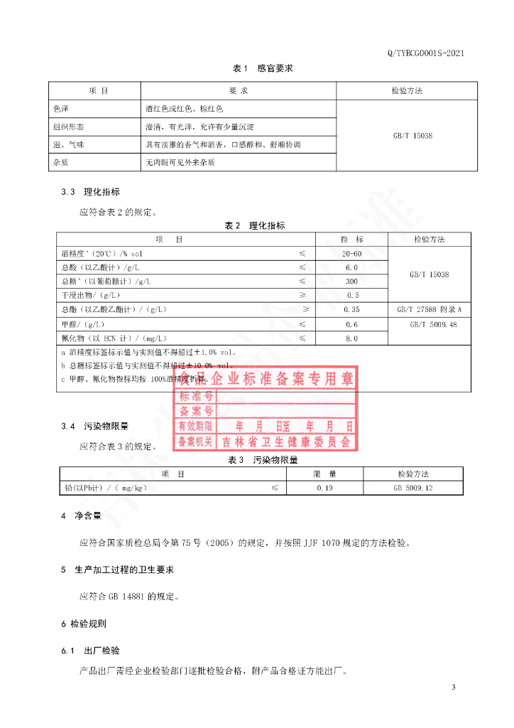 Q/TYBCG 0001S-2021 标准预览