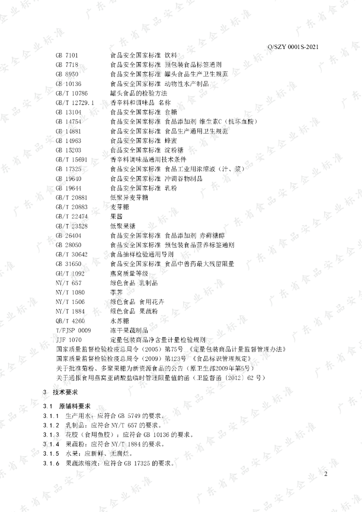 Q/SZY 0001S-2021 标准预览