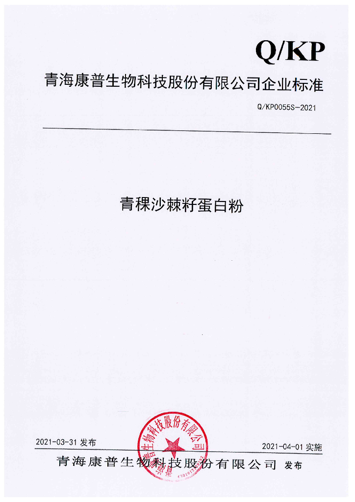 Q/KP 0055S-2021 标准预览
