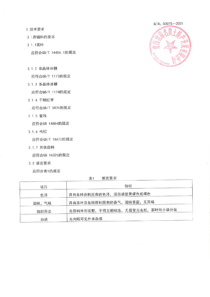 Q/XL 0007S-2021 标准预览