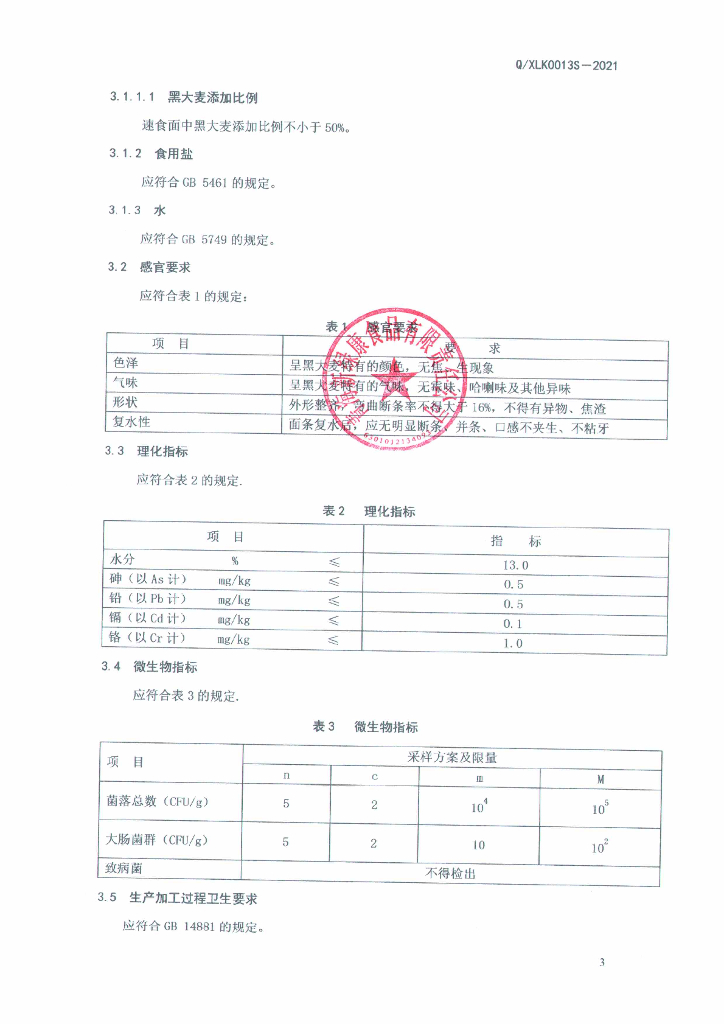 Q/XLK 0013S-2021 标准预览