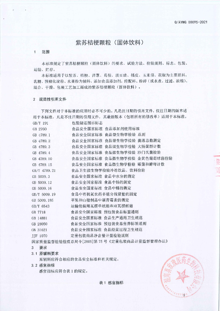 Q/AYMG 0009S-2021 标准预览