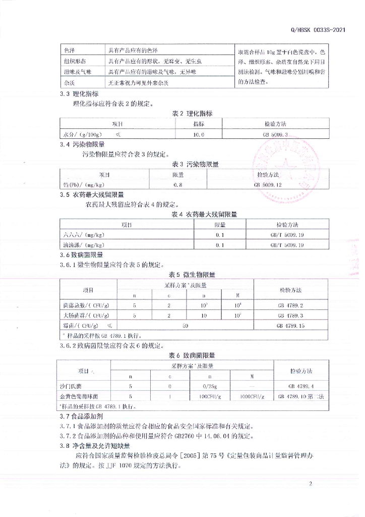 Q/HBSK 0033S-2021 标准预览