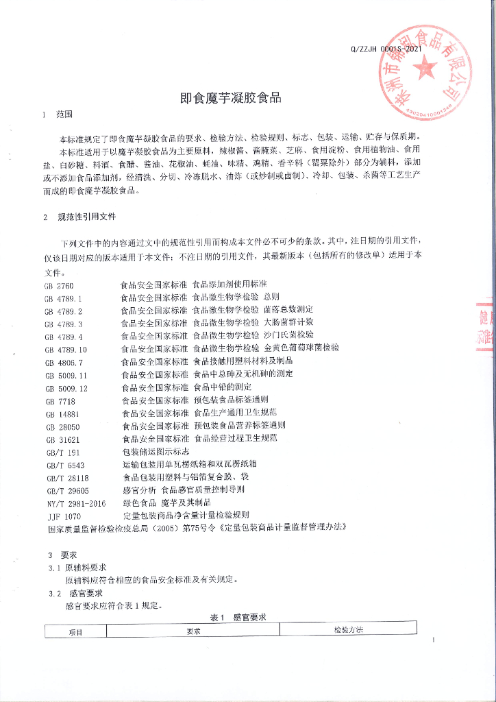 Q/ZZJH 0001S-2021 标准预览