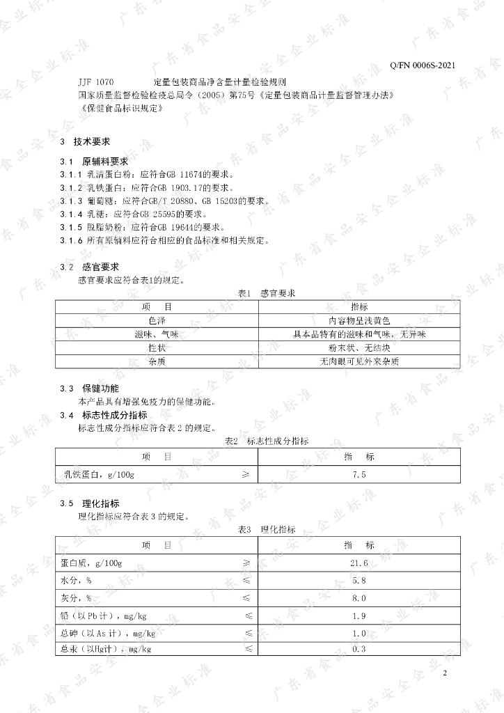 Q/FN 0006S-2021 标准预览