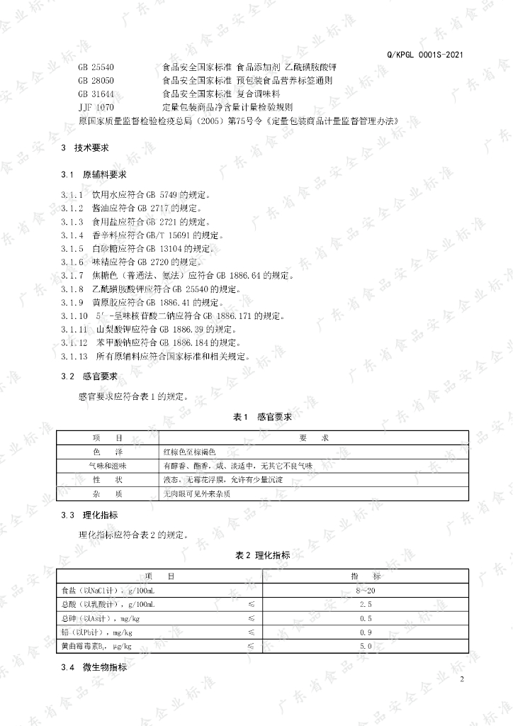 Q/KPGL 0001S-2021 标准预览