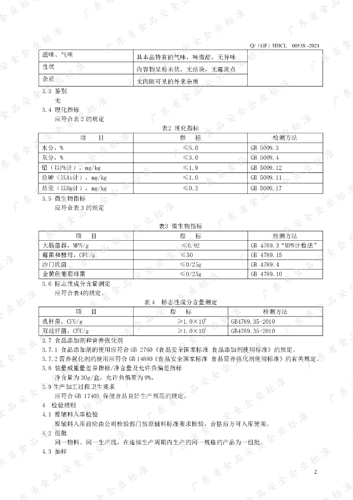 Q/（GF）HHCL 0053S-2021 标准预览