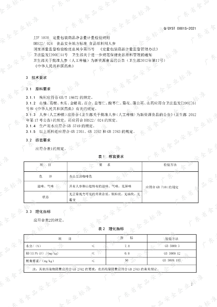 Q/GYST 0001S-2021 标准预览
