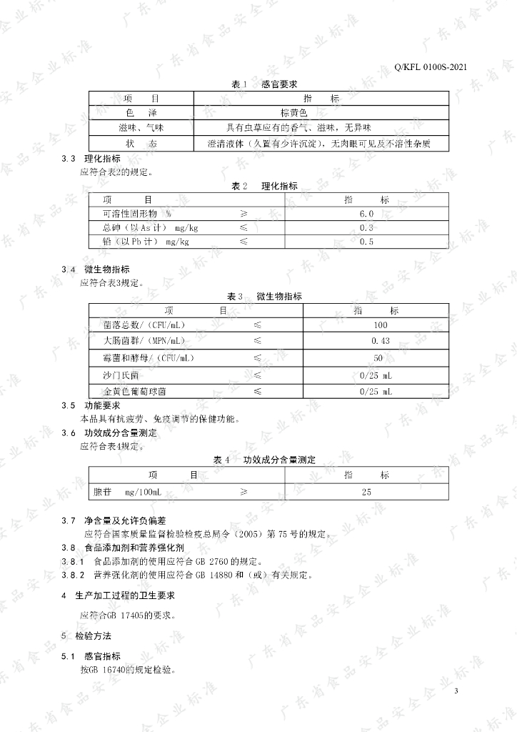 Q/KFL 0100S-2021 标准预览
