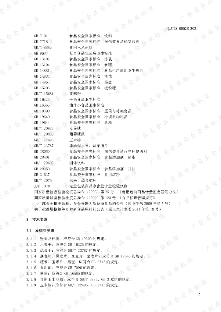 Q/JTD 0002S-2021 标准预览