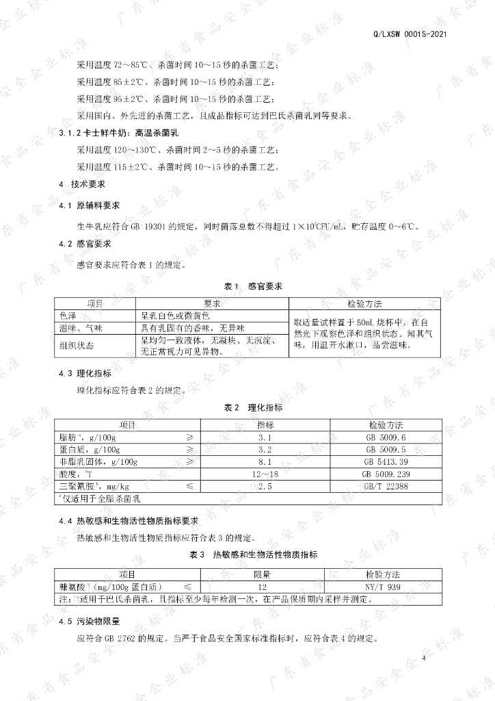 Q/LXSW 0001S-2021 标准预览