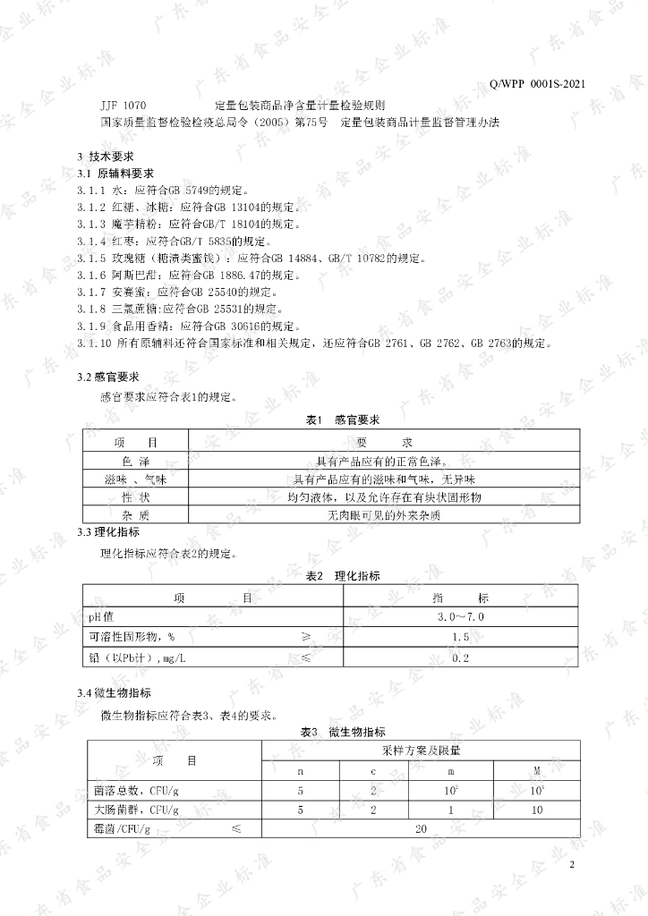 Q/WPP 0001S-2021 标准预览
