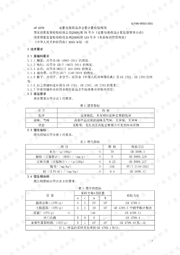 Q/YSKJ 0001S-2021 标准预览