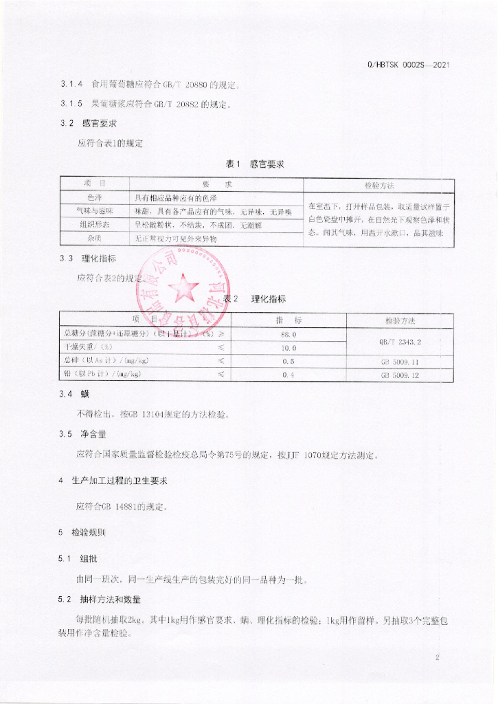 Q/HBTSK 0002S-2021 标准预览