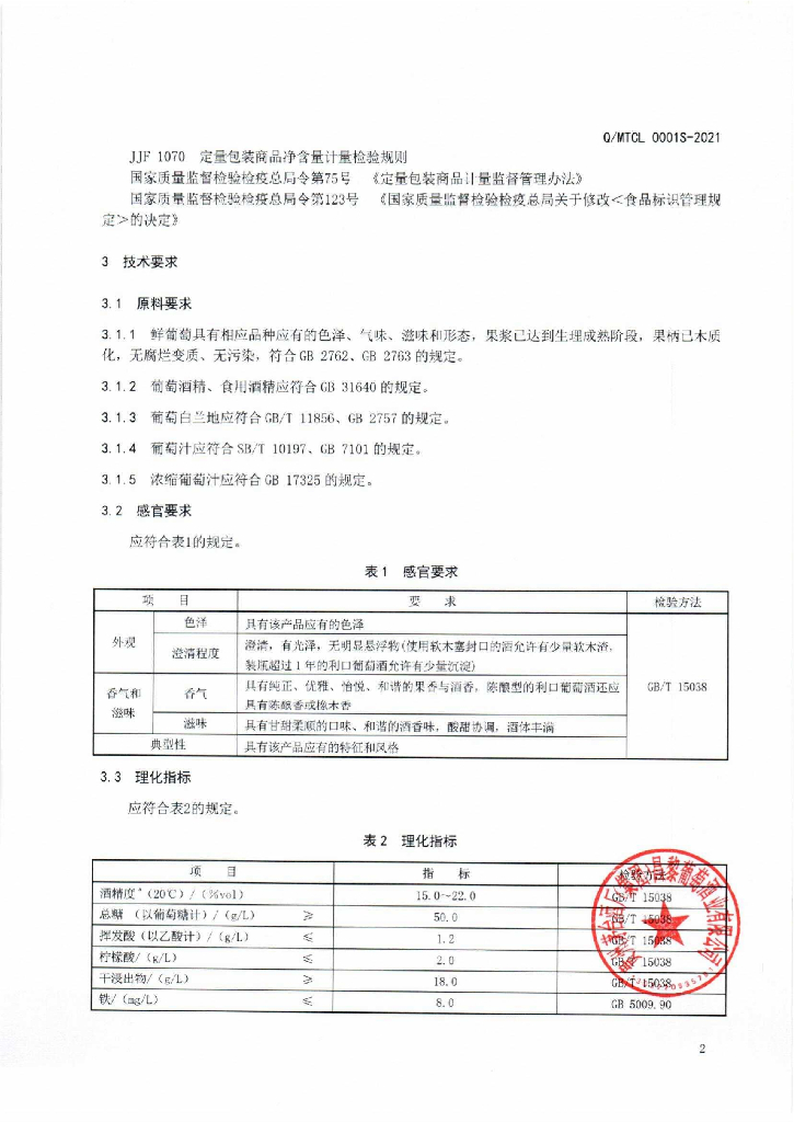 Q/MTCL 0001S-2021 标准预览