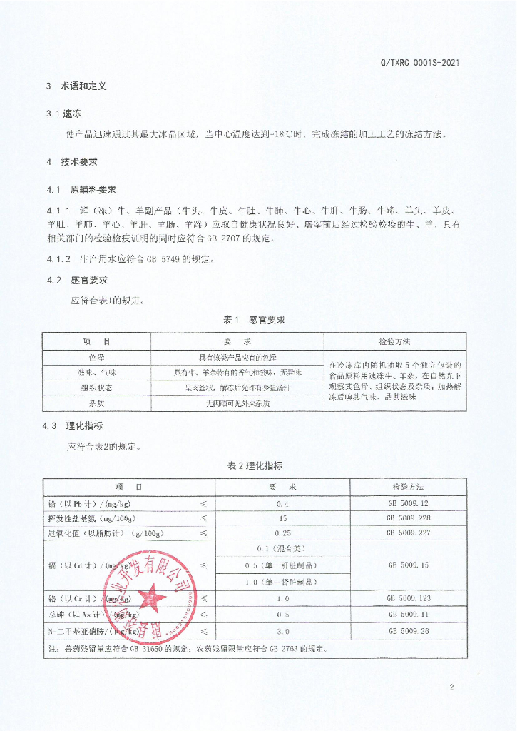 Q/TXRC 0001S-2021 标准预览