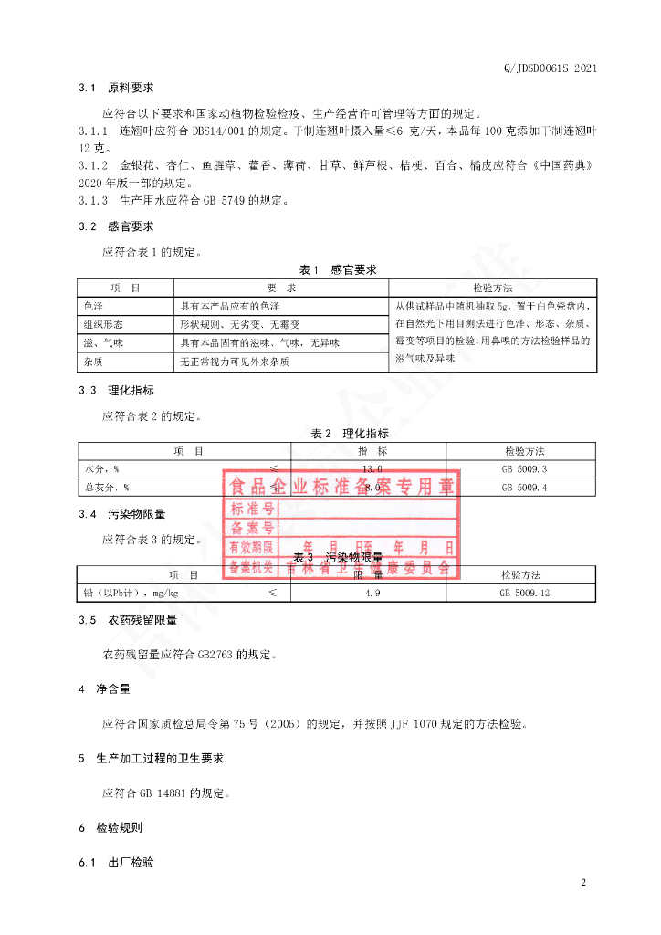 Q/JDSD 0061S-2021 标准预览
