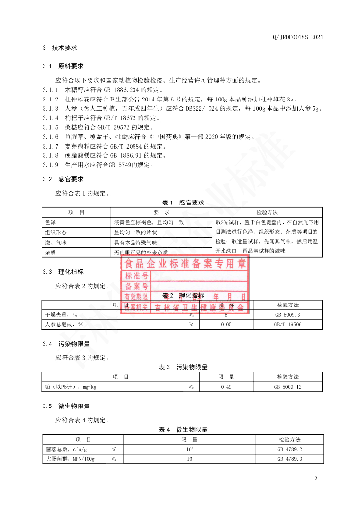 Q/JRDF 0018S-2021 标准预览