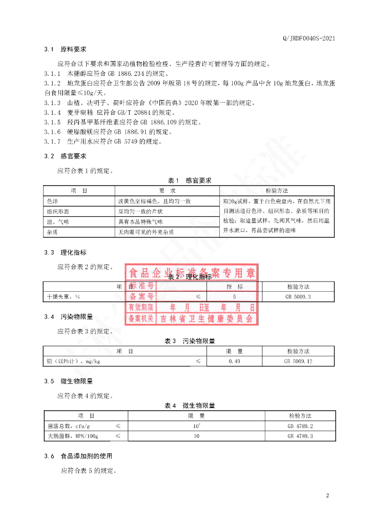Q/JRDF 0040S-2021 标准预览