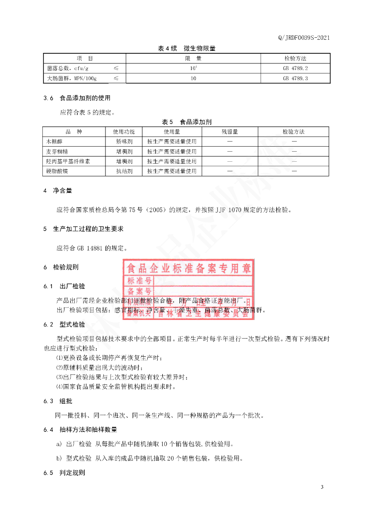 Q/JRDF 0039S-2021 标准预览