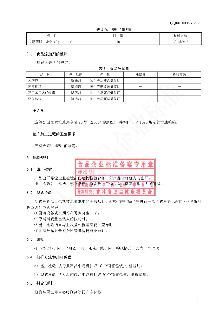 Q/JRDF 0038S-2021 标准预览