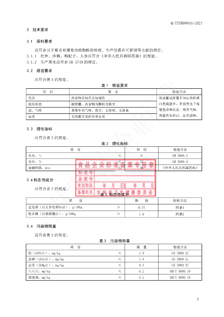 Q/TZTB 0004S-2021 标准预览