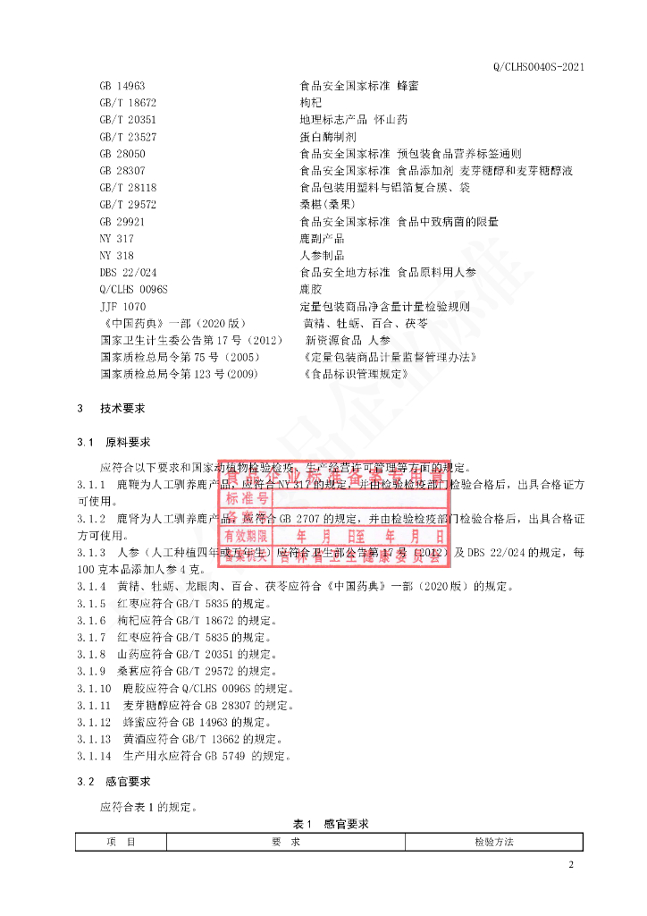 Q/CLHS 0040S-2021 标准预览