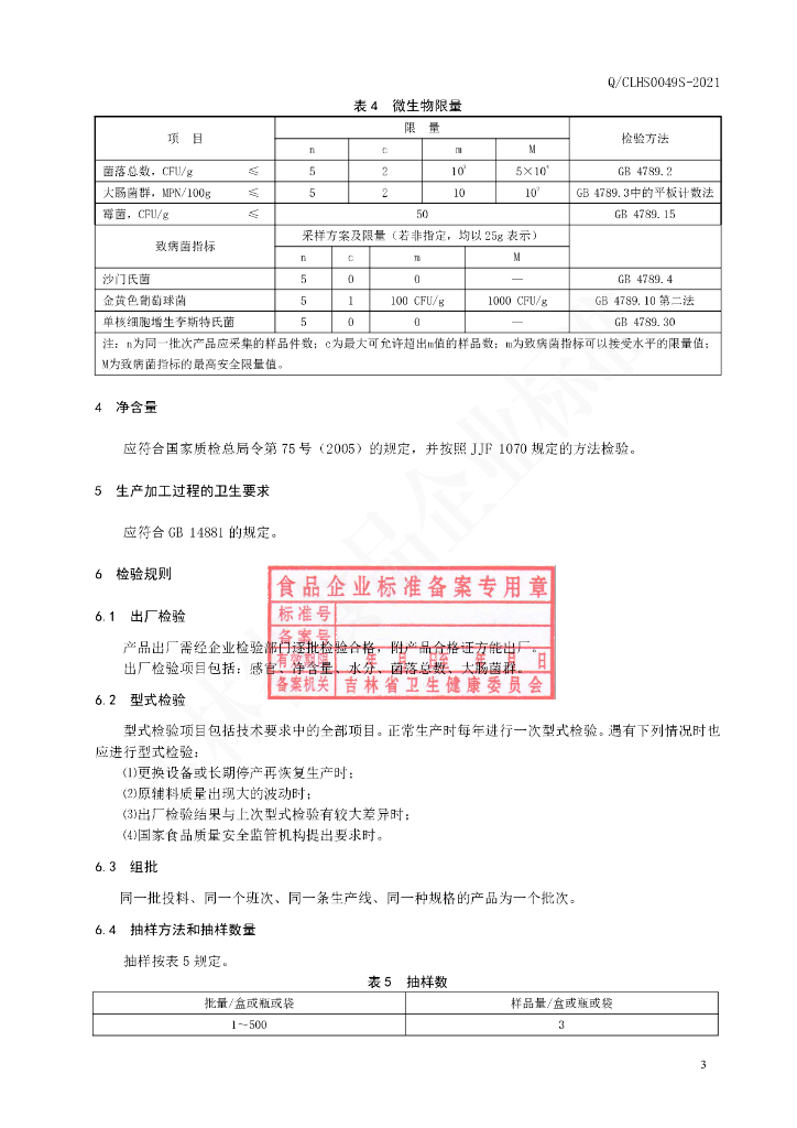 Q/CLHS 0049S-2021 标准预览