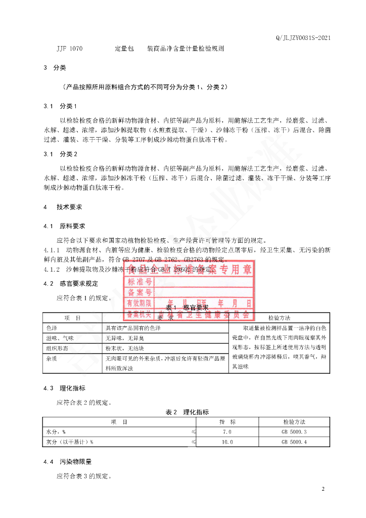 Q/JLJZY 0031S-2021 标准预览