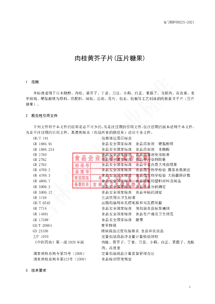 Q/JRDF 0022S-2021 标准预览