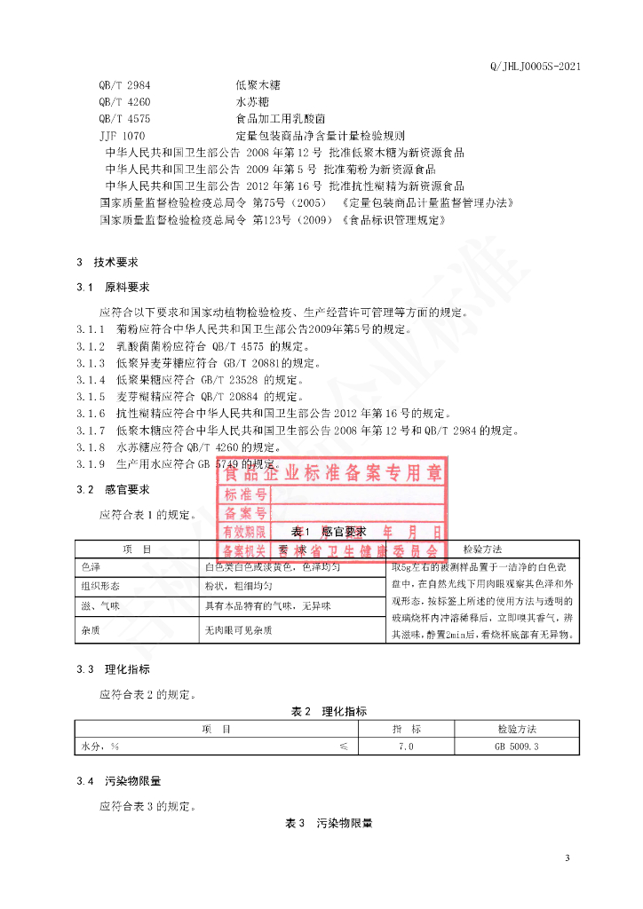 Q/JHLJ 0005S-2021 标准预览