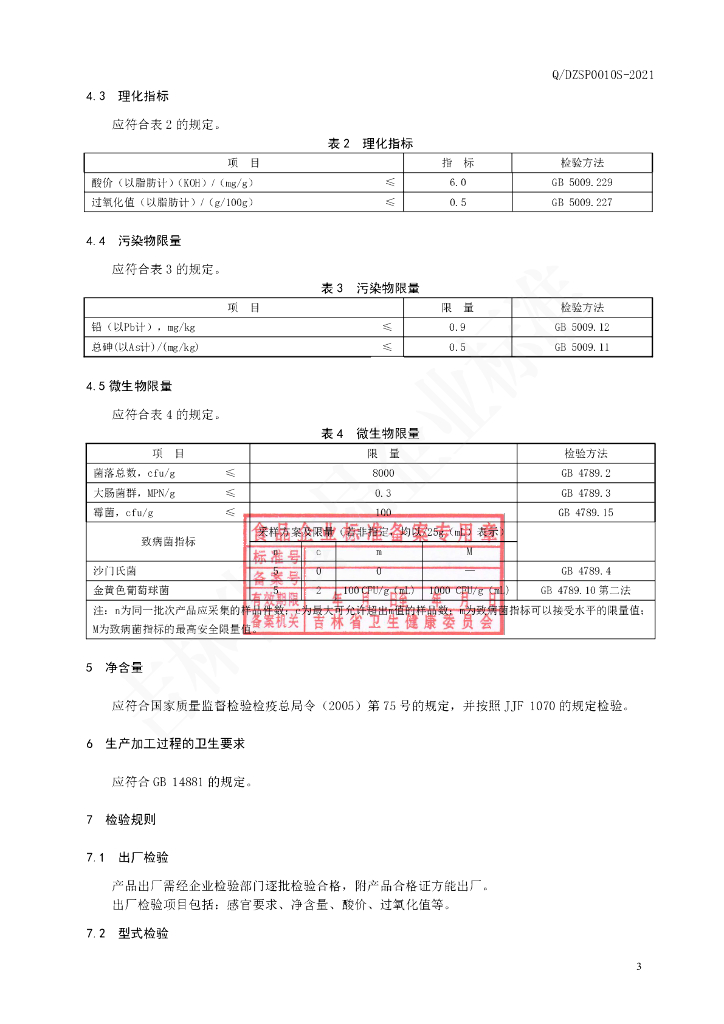 Q/DZSP 0010S-2021 标准预览