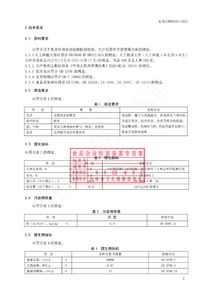 Q/HJSW 0018S-2021 标准预览
